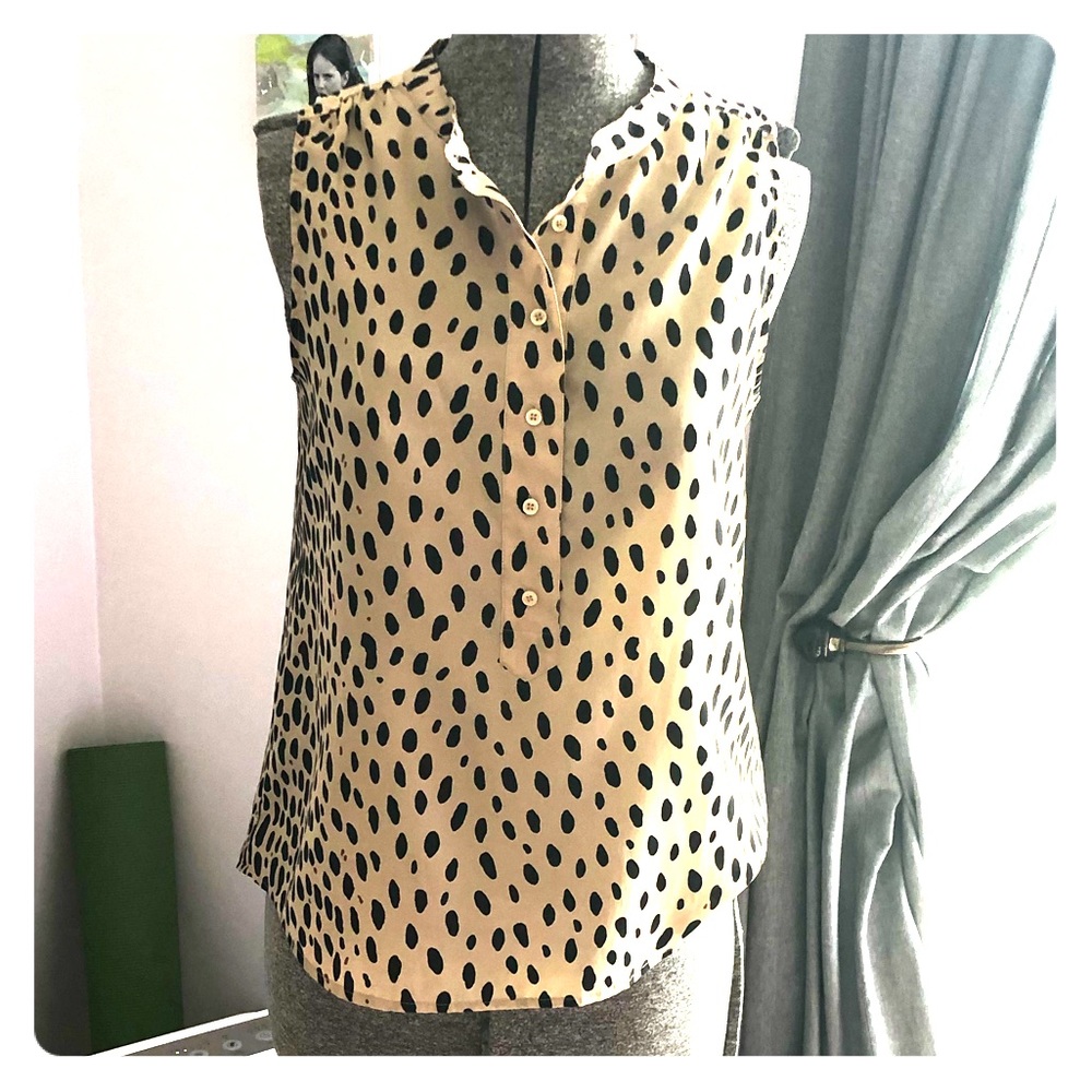 J Crew Factory leopard print top